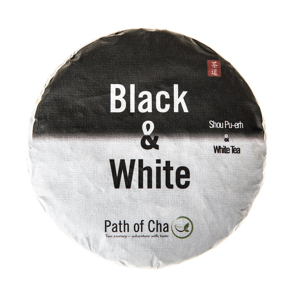 "Black & White" White Tea with Ripe Pu-erh Tea Cake